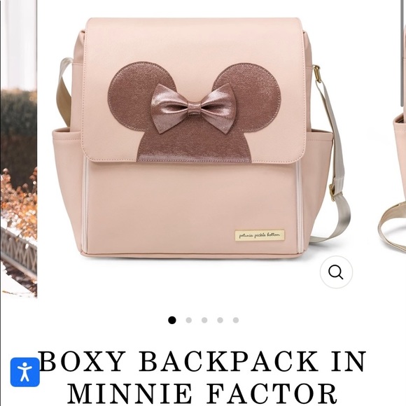 Petunia Pickle Bottom Boxy Backpack in Cream and Brown - Picture 1 of 10
